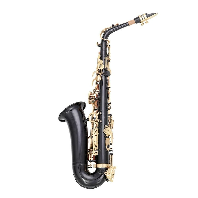 Glarry Professional Adult Eb Alto Saxophone Kit with Case and Accessories Black