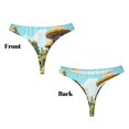 thumbnail image 3 of Balery Cartoon Mushroom House Tangas de Algodón para Mujer con Estampado – Ropa Interior Sexy, Transpirable, G-string-Large, 3 of 6