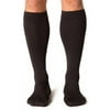 Sigvaris Midtown Microfiber 823CMSM99-S 30-40 mmHg Midtown Microfiber Mens Closed Toe Knee Highs with Silcone Beaded Grip-Top, Black, Medium-Short