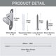 thumbnail image 3 of Correas para muebles (paquetes de 6), kit de correas antivuelco de metal para muebles, para proteger a las mascotas, antidesprendimiento, estanterías seguras y gabinetes, 3 of 4