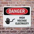 thumbnail image 5 of High Voltage Electricity OSHA Danger Aluminum Sign 24 Inch x 18 Inch - 5 Pack, 5 of 8