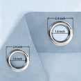 thumbnail image 4 of JIUZHEN Semi Sheer Voile Ombre Curtains Grommet Top Gradient Light Filtering Window Curtains for Living Room Modern Decor, Set of 2 Panels, Denim Blue, 42 x 63 Inches Long, 4 of 7