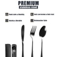 thumbnail image 2 of Bxaolu 3-Piece Flatware Sets Dinner Knife Fork Spoon 3-Piece Place Setting Service for Food, Food Grade Flatware Cutlery Set for Home Kitchen Restaurant, Mirror Finish, Dishwasher Safe, 2 of 9