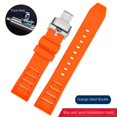 thumbnail image 3 of Correa de caucho fluorado para Seiko IWC Rolex Waffle Strap Bracelets Fashion Universal Mens Diver Silicone Sports Watch Band 20 22mm, 3 of 5