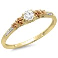 Dazzlingrock Collection 0.40 Carat (ctw) 14K Champagne & White Diamond