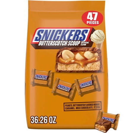 Snickers Butterscotch Scoop, Fun Size, 0.77 Ounce (Pack of 47)