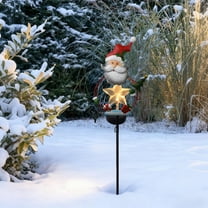 Taicans Christmas Pathway Lights Solar Snowman Decorative Metal Yard Stake Light Outdoor Decor,Christmas Stake Decor for Garden Landscape Patio Walkway Winter Decoration