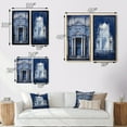 thumbnail image 4 of Designart "Architectural Blueprint of London II" Futuristic Architecture Framed Wall Art Set Of 2 - Industrial Blue Framed Wall Art Set Of 2, 4 of 6