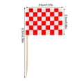 thumbnail image 3 of Accesorios de charcutería Kearding 100 piezas palillos de banderas tela escocesa blanca roja, 3 of 6
