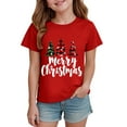 thumbnail image 5 of Little Girls Neon Shirt Boys Girls Santa Shirt Christmas Shirts for Kids Xmas Holiday Snowflake Tee Tops, 5 of 6