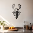 thumbnail image 2 of Violaura Antlers Metal Wall Art - Easy to Install Hanging Perfect for Home, Living Room Decor (12" x 12"), 2 of 8
