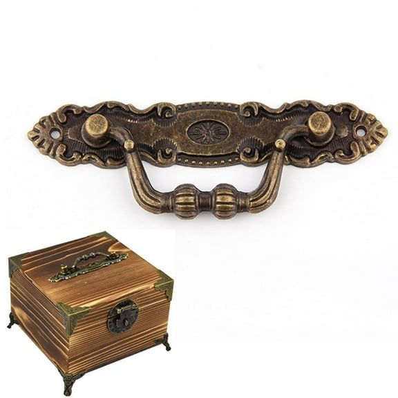 Antique Bronze Pull Handle, Zinc Alloy with Screws, for Drawer, Cabinet