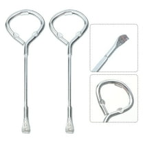 Raindrops 2 Pcs Key Paint Can Opener Multi-functional .2x3.7cm Silver