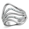 thumbnail image 1 of Alamode 3W878-8 Women Rhodium Brass Ring with AAA Grade CZ in Clear - Size 8, 1 of 1