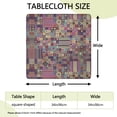 thumbnail image 2 of Multicolor Ethnic Patchwork Pattern Square Fitted Tablecloth with Elastic Edge,Square Table Cover,Washable Elastic Table Cover for Home Kitchen Party Decor 34"x34", 2 of 6