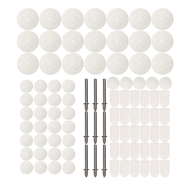 88 Piezas funciones de Fieltro Pulido Brocas de Pulido Accesorios de Pulido Kit de Fijación para Herramientas Rotativas