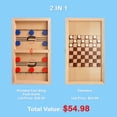 thumbnail image 4 of Kiditos Fast Sling Puck Game 2-in-1, Wooden Board Game, Portable and Sturdy Desktop Toy, Checker Board Game, Tabletop Game for Kids and Adults 15.35" x 9.06" Board with Color Puck for School or Travel, 4 of 9