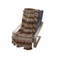 thumbnail image 4 of Zambia Soft Flannel Fleece Throw Blanket, Tribal Pattern with Wavy Lines Geometric Triangles Kenyan Art Design, Cozy Plush for Indoor and Outdoor Use, 70" x 90", Pale Brown Cinnamon, by Ambesonne, 4 of 6