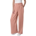 thumbnail image 2 of FUNUONY Wide Leg Pants Woman Pull On Stretchy Work Dress Pants High Waisted Business Casual Trousers Slacks Solid Color Straight Loose Yoga Pants Streetwear Stretchy Baggy Joggers Pants Rd3 Xl, 2 of 7
