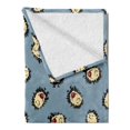 thumbnail image 2 of Hedgehog Soft Flannel Fleece Blanket, Hand Drawn Style Thorny Mammal Mascots Holding Jar of Jam Playful Childhood Theme, Cozy Plush for Indoor and Outdoor Use, 50" x 60", Multicolor, by Ambesonne, 2 of 5