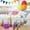no053, variant on Happy Birthday Round Tablecloth 60 x 60 Inches, Colorful Birthday Hat Gifts Decorative Dining Table Cloth, Rainbow Polka Dots Dinner Tablecover Picnic Party Decoration