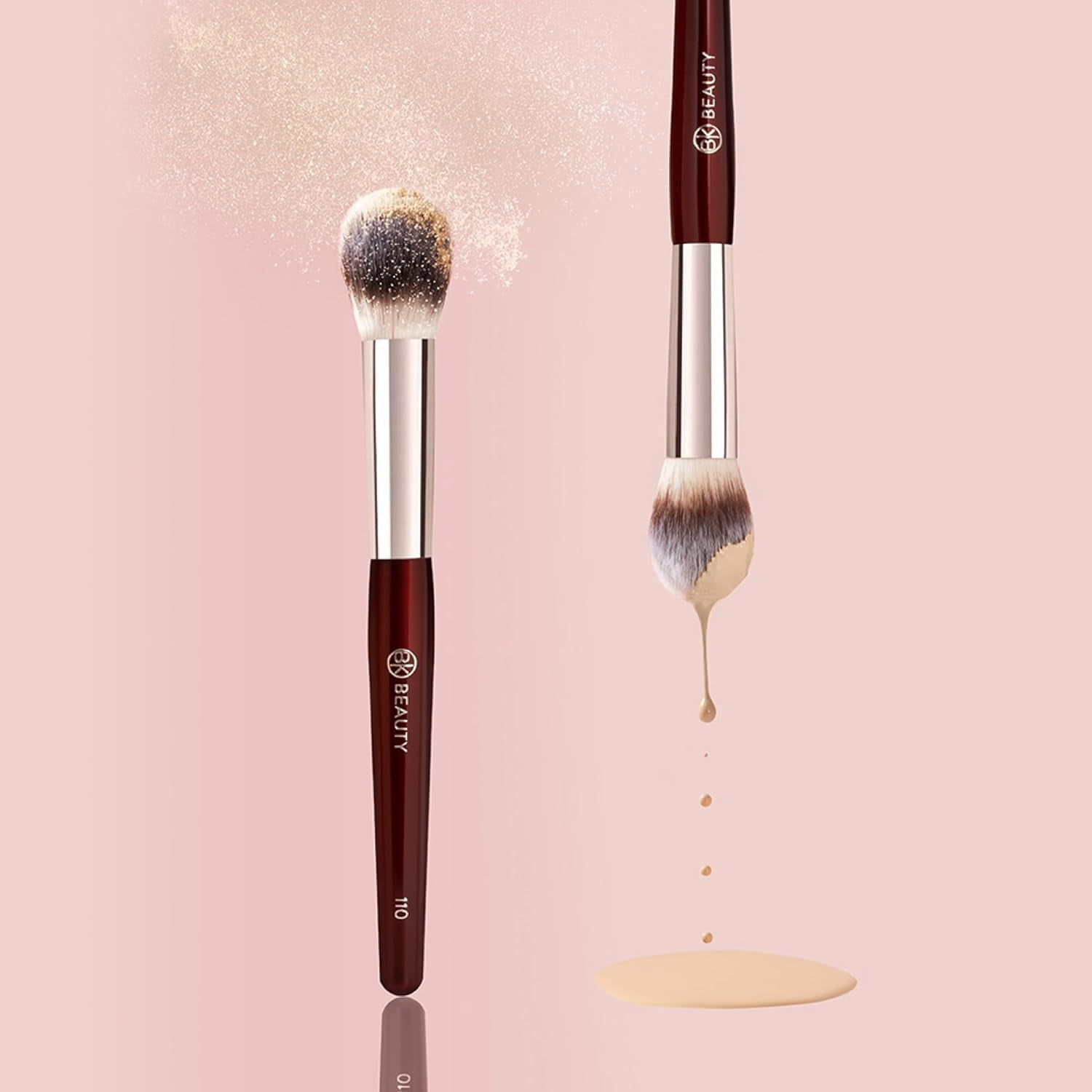 Pozyie BK Beauty Triple Core Makeup Brush Set (3-piece) - Suitable for various makeup lines, effortlessly maintaining a flawless look at all times. Non-irritating, super-soft facial makeup brushes.