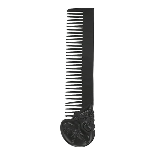 Peine Para Bigote De Salón, Herramienta De Peinado A Prueba De óxido Peine Para Barba Para Hombres De Moda Profesional Portátil De Acero Inoxidable Para La Vida Diaria Para Cergrey Negro