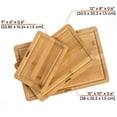thumbnail image 3 of Bamboo Cutting Board Set of 3, Wood Cutting Board for Meat Cheese Vegetables, Organic Wooden Cutting Boards for Kitchen, Wood Serving Tray, 3 of 10