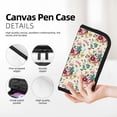 thumbnail image 2 of Fotbe Bird Butterfly Rose Pattern Pencil Case,Canvas Pen Case, Multi- Slot Pencil Pouch, Portable Pencil Bag, Pen Case for& Office, Makeup Bag ,Zipper Pouch, 2 of 6
