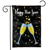 Briarwood Lane Happy New Year Champagne Applique Garden Flag