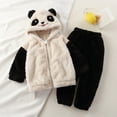 thumbnail image 2 of Gerichy Toddler Baby Boy Clothes Fall Winter Outfit, Toddler Girls Winter Long Sleeve Panda Rabbit Prints Fleece Hoodie Tops Pants 2PCS Outfits Clothes Set, 2 of 4