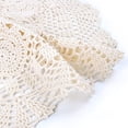 thumbnail image 4 of Tablecloths Crochet Square Table Cover Christmas Lace Table Covering Doilies for Furniture DéCor Beige Color 15.7Inch, 4 of 5