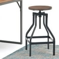 thumbnail image 2 of Simpli Home Conley Adjustable Bar Stool in Cocoa Brown and Black, 2 of 9