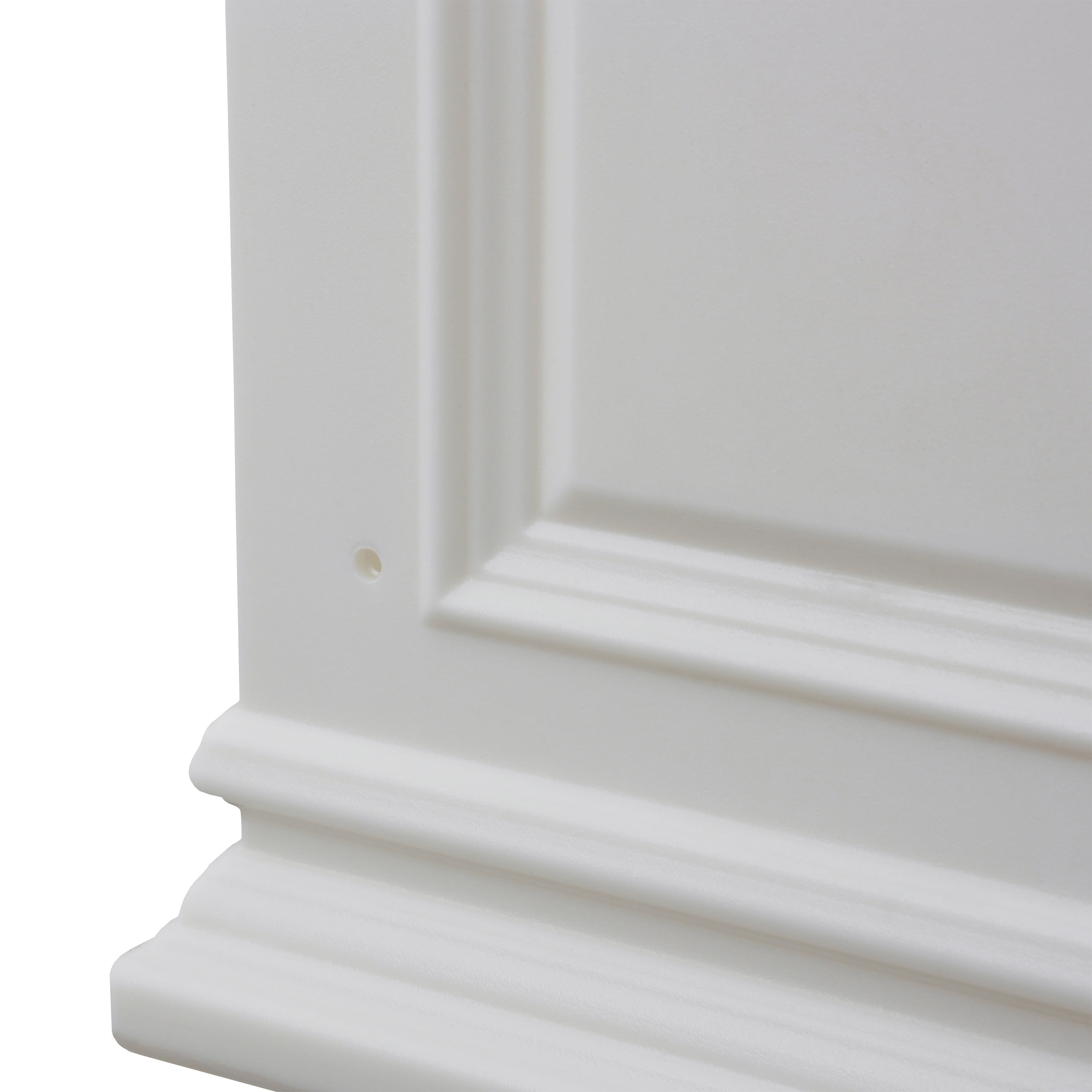 Algreen Covington 27" Self-Watering Planter, Square Pillar, White Resin