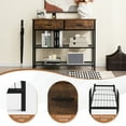 thumbnail image 5 of Fonirra Console Table with 2 Drawers for Entryway Industrial Narrow Long Sofa Table with Metal Frame Storage Shelves for Living Room,Kitchen,Entryway,Black Walnut, 5 of 7