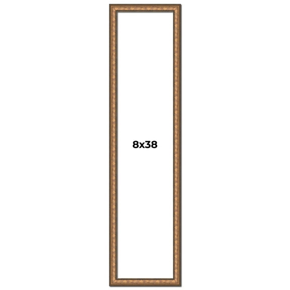 8x38 Frame Gold Real Wood Picture Frame Width 1.25 inches | Interior Frame Depth 0.5 inches |