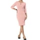 thumbnail image 1 of Vestido de tubo con cremallera para mujer Inspire Chic, vestido de trabajo en color rosa, 1 of 6