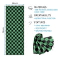 thumbnail image 2 of Green and Black Checkerboard Pattern Hot Yoga Mat Towel Non Slip for Hot Yoga - Quick-Drying Yoga Mat Cover with 4 Corner Pockets with Travel Bag - Hot Yoga Towel Non Slip 70"x26", 2 of 6