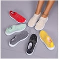 thumbnail image 3 of AngryMonkey Women's Rhinestones Mesh Sport Slip-on Shoes,anti slip Good Arch Breathable Lightweight Casual Sock Sneaker Nurse Shoes, 3 of 13