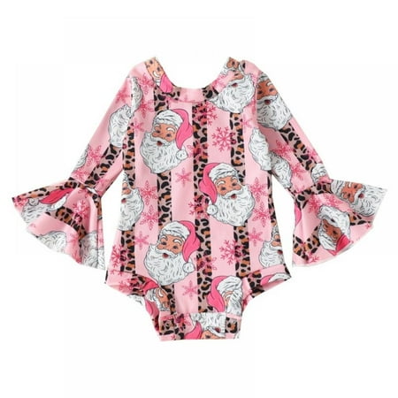 

BULLPIANO 0-18M Newborn Baby Girl Romper Floral Ruffle Long Sleeve Jumpsuit Cotton Bodysuit Spring Fall Clothes Outfit