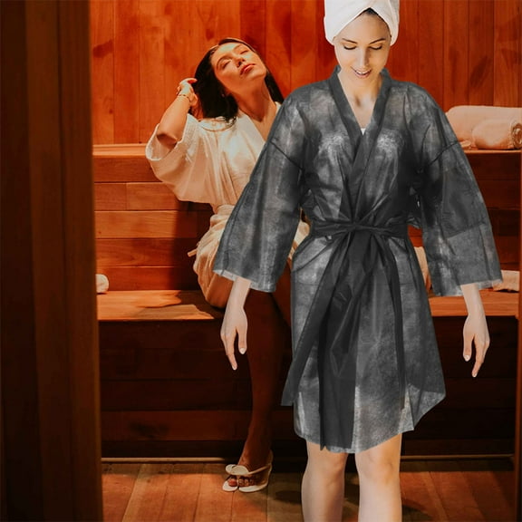 WHAMVOX Disposable Spa Robes for Made from Non Woven Fabrics 5 Pieces Set