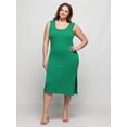 thumbnail image 4 of Plus Size Sleeveless Side Slit Fitted Midi Dress, 4 of 8