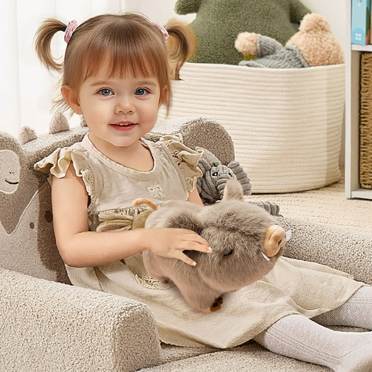 Peluche Sanglier Sauvage 45 Cm – Animal Doux En Peluche, Design Cartoon – Poupée Câline Pour Enfants, Ados Et Adultes – Idée Cadeau Originale