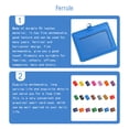 thumbnail image 4 of Inteprter 10 piezas de portatarjetas de identificación, suministros de oficina de negocios, funda protectora informal de colores, funda para tarjetas de Carpetas de archivos Horizontal/Azul cielo, 4 of 6