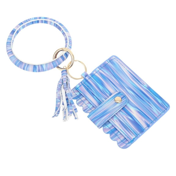 unbranded  Pendant Wrist of The Lid Card Holder Wallet for Women Purses Miss Blue