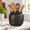 Black-Textured, variant on Beige Textured Ceramic Kitchen Utensil Holder 8.43 x 8.03 x 7.99 Inches