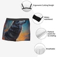 thumbnail image 3 of Logiee Moonlit Night Sky Wolf Print Mens Boxer Briefs,Boxer Briefs for Men,Breathable Stretch Underwear,Boys Boxer Briefs-Large, 3 of 5
