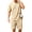 Khaki, variant on Mens Shorts Sets 2 Piece Outfits Summer Casual Tracksuit Short Sleeve T Shirts and Shorts Suit for Men