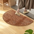thumbnail image 3 of Half Round Carpet Water Absorbing Foot Mat, Non-Slip Bathroom Entrance Floor Mat, Bedroom Toilet Rug, Soft Microfiber, Washable, Rubber Backing, 40x60cm, Household Decor, 3 of 6