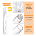 thumbnail image 4 of 50 Pcs 10ml Botellas Spray Perfume Vidrio Recargables Xtellar blanco, 4 of 4